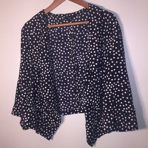 Torrid 2 polka dot shrug blazer